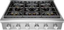 Thermador 36 Stainless Precision Simmering 6 Star Burner Gas Rangetop Pcg366w