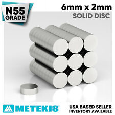N55 Neodymium Rare Earth Extreme-strength Micro Magnets - 6mm X 2mm Solid Disc