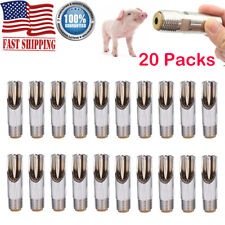20 Packs Automatic Nipple Drinker Waterer 12 Npt Thread Pig Stainless Steel