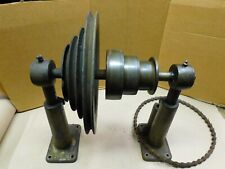 Schaublin Lathe Countershaft Assembly With Step Pulley Small Pulley Chipped