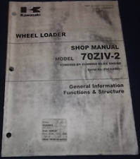 Kawasaki 70ziv-2 Wheel Loader Service Shop Repair Manual Book