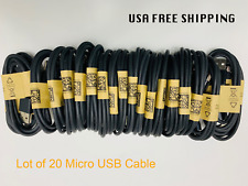 20x Lot Of Micro Usb 3ft Cable Charger Wholesale Bulk Android Samsung Galaxy