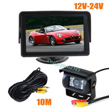 4.3 Tft Lcd Monitor Car Rear View Kit 18 Ir Reversing Parking Backup Camera