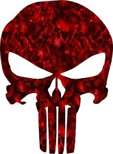Punisher Red Reaper Camo Skull Vinyl Decal Gloss Sticker Uv Laminated