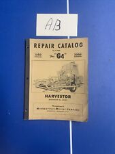 Minneapolis Moline G 4 G4 Harvestor Repair Parts Manual Original Oem