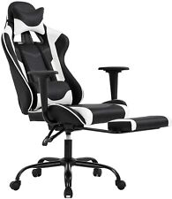White Office Chair High Back Computer Racing Gaming Chair Ergonomic Chair