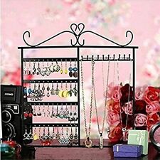 Earring Holder Jewelry Organizer Necklace Hanger Wall Stand Rack Black Display