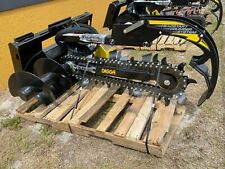 Skid Steer Trencher By Diggamid Flow 15-30 Gpmdigs 24-48 Great On Cat 257b