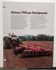 1976 Athens Tillage Equipment Specifications Construction Sales Brochure