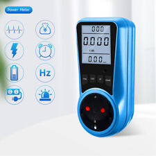 Ac Power Meter Socket Digital Wattmeter Watt Energy Monitor Time Voltage Display