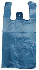 Blue Plastic T-shirt Shopping Grocery Bags Handles Medium 10x5x18 Lot 200
