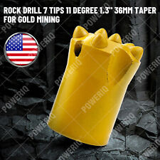 Rock Drill 7 Tips 11 Degree 1.3 36mm Taper For Gold Mining Bits
