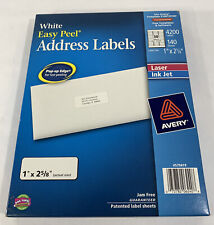 Avery Easy Peel Laser Inkjet Address 4200 Labels - 1x2-58