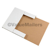 50 - 12 18 X 9 18 X 2 White Multi Depth Bookfold Mailer Book Box Bookfolds