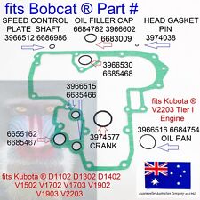 For Bobcat Kubota Engine Motor Rubber O Ring Kit 753 753g 753l 763 773 773g 7753
