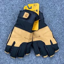 Carhartt Gloves Mens Xl Brown Black Storm Defender Insulated Softshell Leather