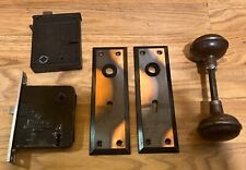 Antique Mortise Door Lock Sargent Co Heavy Duty Brass Cast Iron Plates Knobs