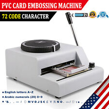 72 Letter Manual Embosser Machine Pvc Gift Card Credit Id Vip Stamping Embossing