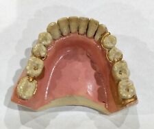 Vintage Dental Partial Denture Sample Oddities Medical Collectible Plaster