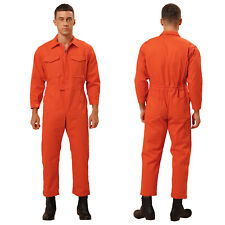 Men Adult Long Sleeve Work Coverall Jumpsuit Romper Lightweight Mechanic Uniform