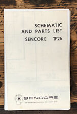 Sencore Tf26 Cricket Fet Tester Schematic Parts List Original
