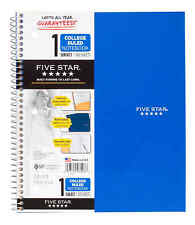 Five Star Notebook - 1 Subject College Ruled Paper - 100 Sheets - Blue