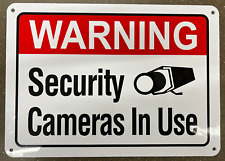 Warning Security Cameras In Use Home Video Surveillance Plastic Sign