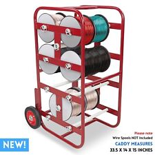 Electrical Wire Spool Dolly Cart Bulk Cable Caddy Wiring Spool Dispenser Holder