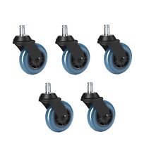 Set Of 5 Office Chair Caster Rubber Swivel Wheels Replacement Heavy Duty 3 Inch