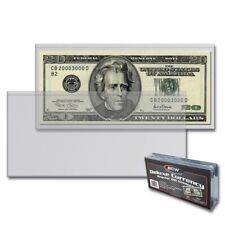 50 Bcw Regular Currency Banknotes Sleeves Modern Us Size Notes Holder Semi Rigid