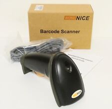 Wonenice Laser Barcode Scanner Wired Handheld Bar Code Scanner Reader Black New