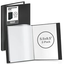 Small Binders With Sleeves Presentation Books 5.5x8.5 2-pack Black Playbill