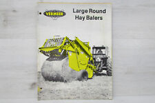 Vintage Vermeer Large Round Hay Balers Operating Service And Maintenance Manual