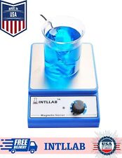 Intllab Magnetic Stirrer Stainless Steel Magnetic Mixer With Stir Bar No Hea...