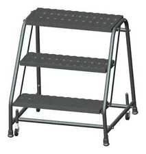 Ballymore 326x 28 12 In H Steel Rolling Ladder 3 Steps