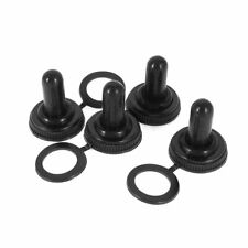 4 Pieces Waterproof Toggle Switch Black Rubber Cover Cap Boot 11mm