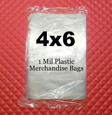 300 Plastic Merchandise Bags 4x 6 1 Mil Small Clear Flat Product Bags 4x6