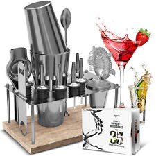 16 Pcstand Bartender Kit Complete Cocktail Shaker Bar Tools Set Recipe Book