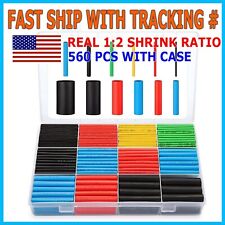 560pc Assorted Heat Shrink Cable Wire Tubing Tube Sleeve Kit Car Electrical Wrap