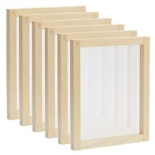 6 Pack 8x10 Wood Frame Silk Screen Printing Starter Kit 110 Mesh For Beginners