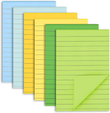 Lined Post It Notes Sticky Notes 4x6 Inches 6 Pads Fresh Colors Lined