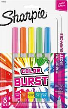 Sharpie Color Burst Permanent Markers Ultra-fine Point Assorted 5pack