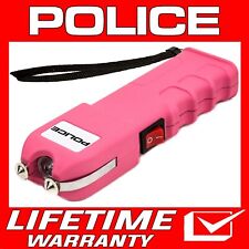 Police Stun Gun 928 700 Bv Heavy Duty Rechargeable With Led Flashlight Pink