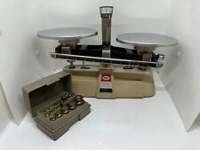 Vintage Ohaus Harvard Trip Balance Scale 2kg5lb Model 1312 Sto-a-weigh Set