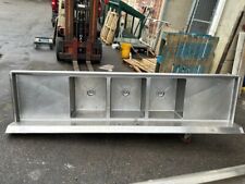 3 Compartment Stainless Steel Restaurant Sink With 2 Drainboards