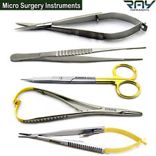 Basic Micro Surgery Kit Castroviejo Needle Holder Tc Forceps Scissor Tweezer