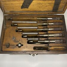 Vintage Lufkin Tool 1-6 5 Piece Outside Micrometer Set In Wood Case Extras