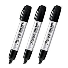 Sharpie King Size Permanent Marker Large Chisel Tip. Fast Shipping Lot Of 3