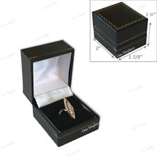 48pc Ring Jewelry Boxes Wholesale Jewelry Ring Boxes Faux Leather Black Gift Box