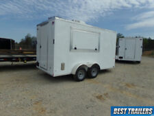 Tall 7 X 14 New Concession Vending Trailer White 6 X 12 Enclosed Cargo Trailer